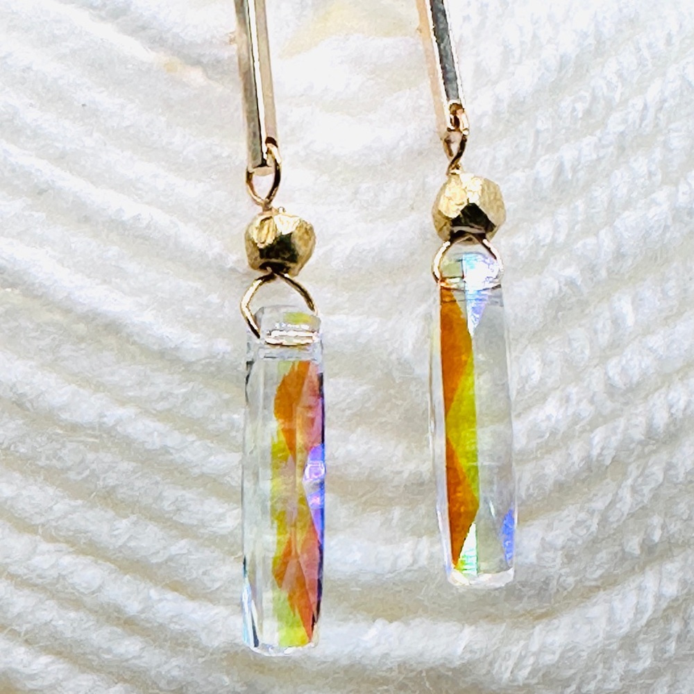 18K Gold Plated Stud Earrings. Swarovski Crystal Earrings
